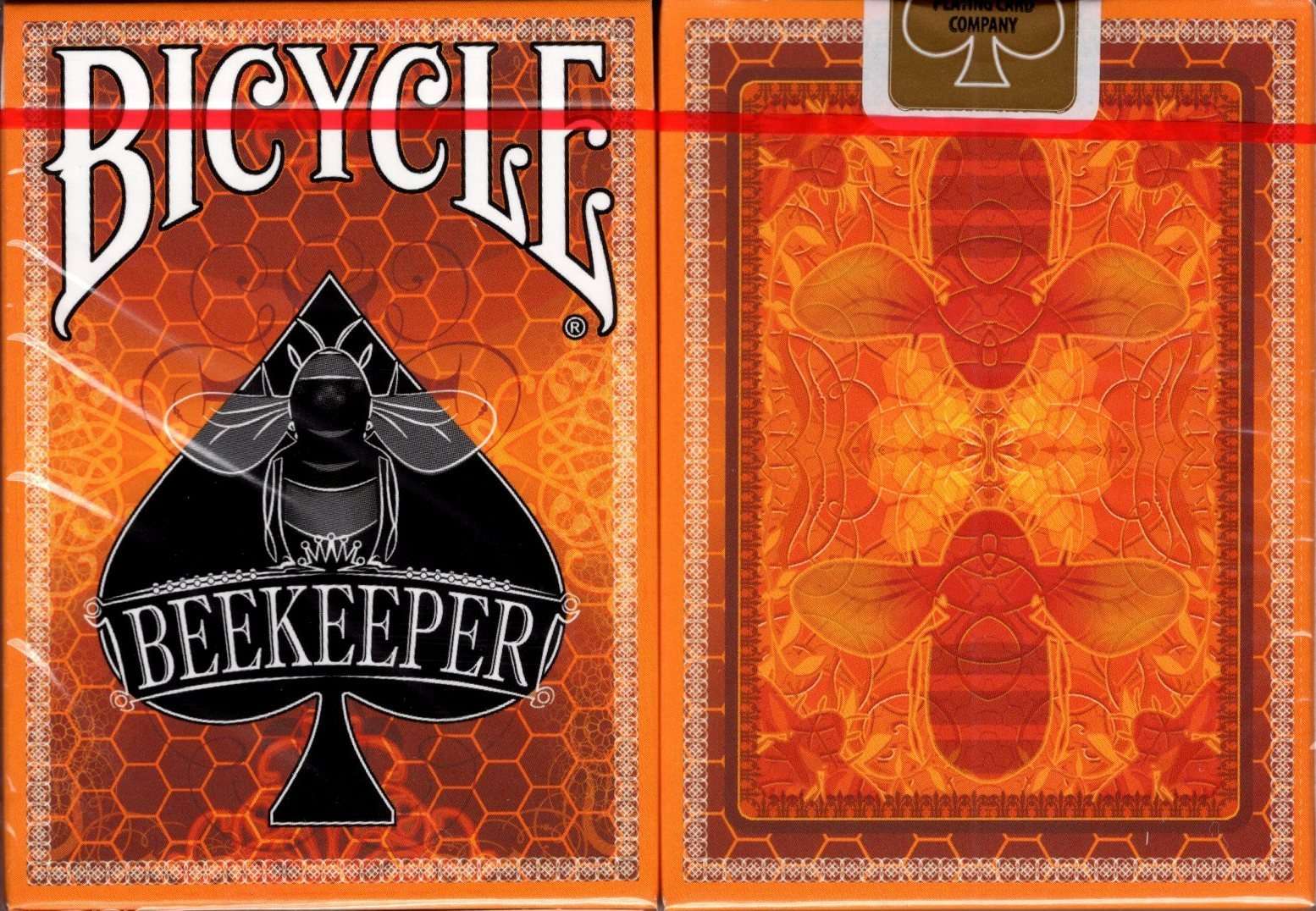 PlayingCardDecks.com-Beekeeper Gilded Bicycle Playing Cards: Light Gilded Orange