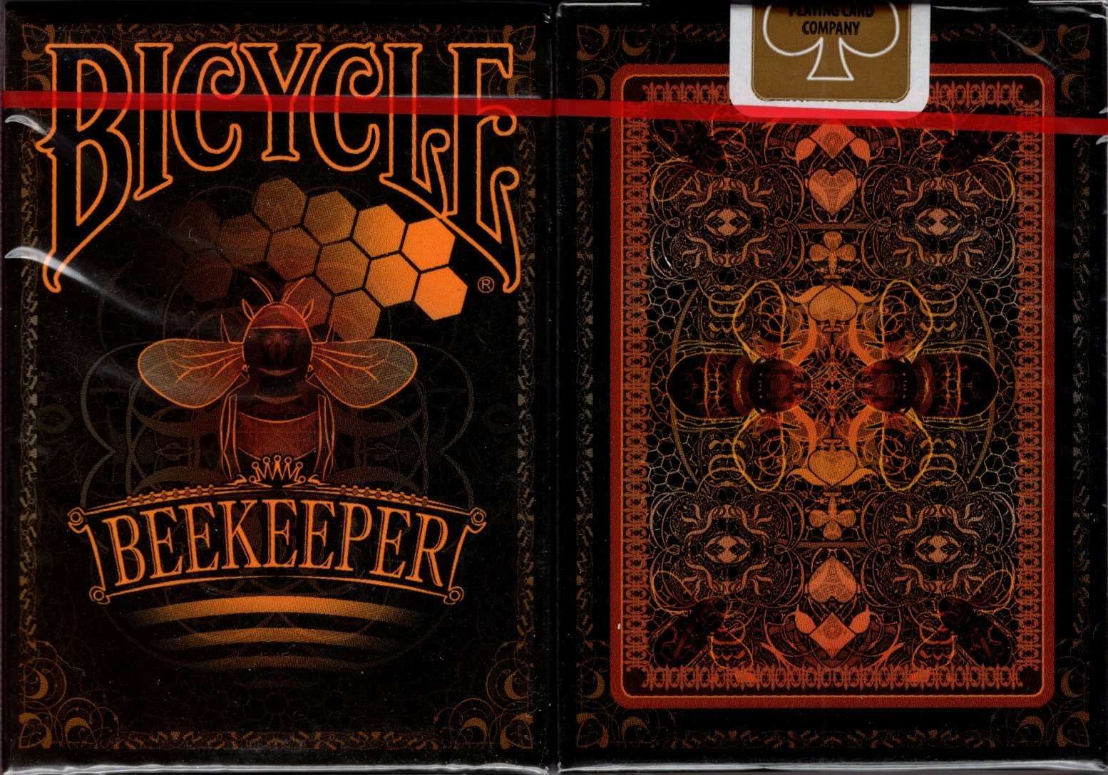 PlayingCardDecks.com-Beekeeper Gilded Bicycle Playing Cards: Dark Gilded Brown