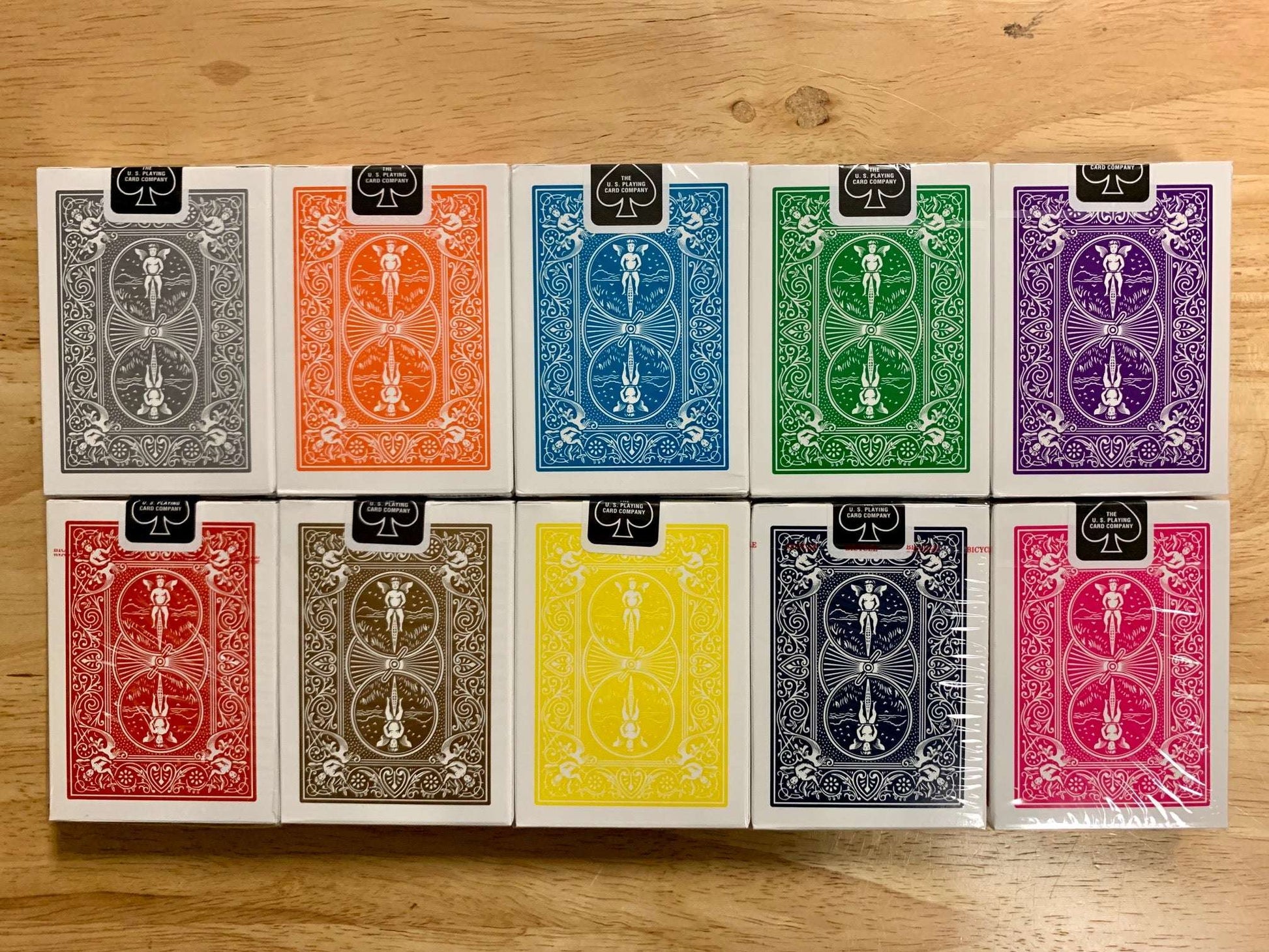 Bicycle Rider Back Playing Cards 10 Deck Set