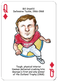 Georgia Football Heroes Playing Cards