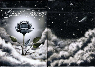 PlayingCardDecks.com-Black Flower Playing Cards USPCC