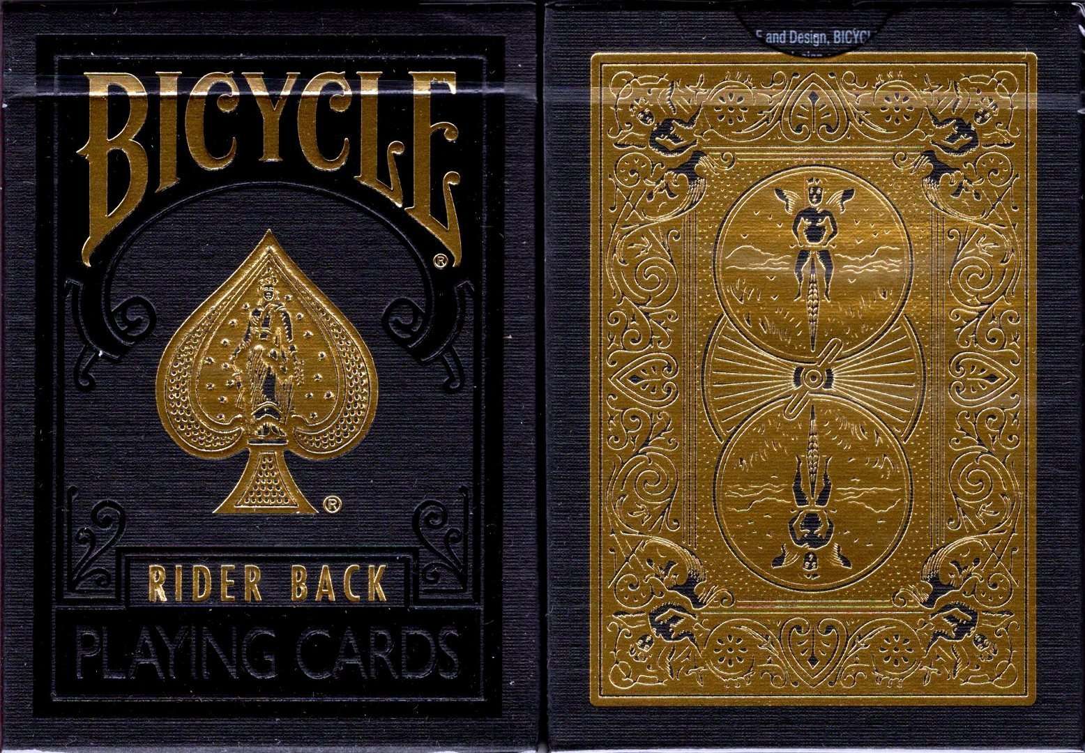 Black Gold Bicycle Playing Cards