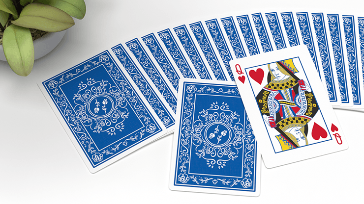 PlayingCardDecks.com-Black Roses Blue Magic Playing Cards USPCC