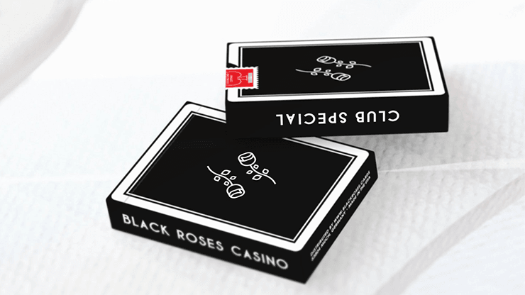 PlayingCardDecks.com-Black Roses Casino Playing Cards USPCC