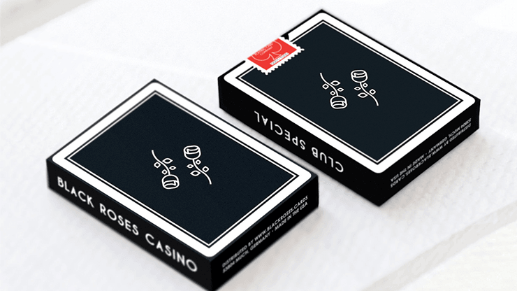 PlayingCardDecks.com-Black Roses Casino Playing Cards USPCC