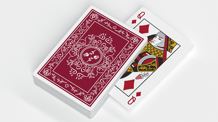PlayingCardDecks.com-Black Roses Edelrot Marked Playing Cards USPCC