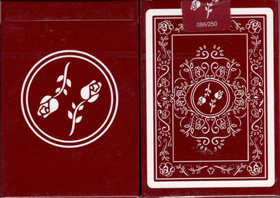 PlayingCardDecks.com-Black Roses Edelrot Mini Playing Cards 2 Deck Set WJPC