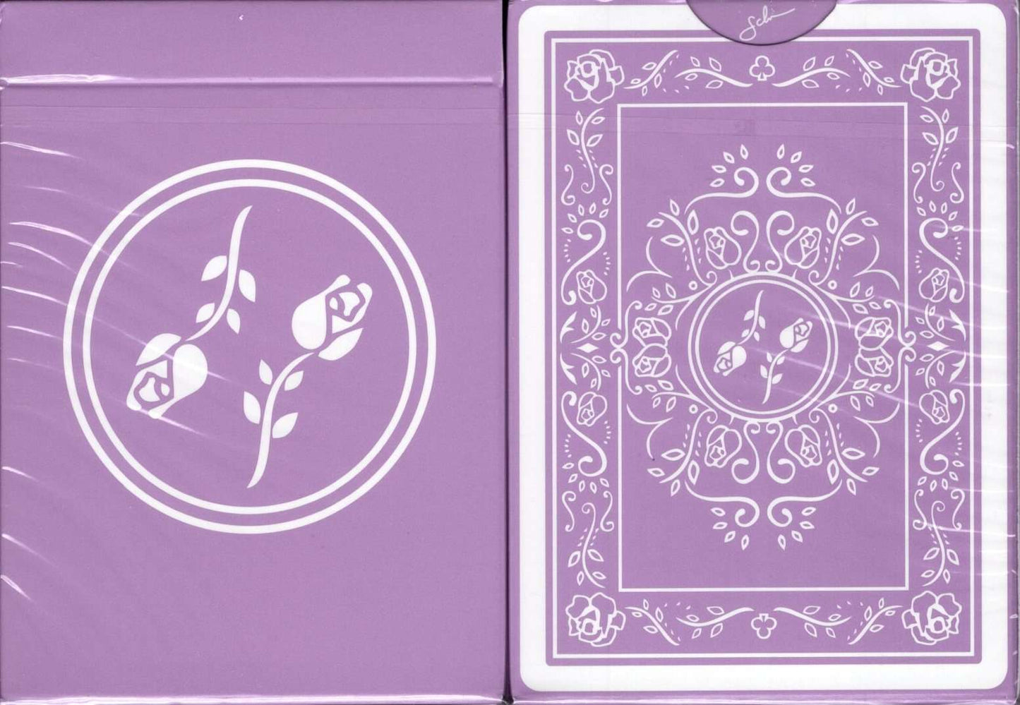 PlayingCardDecks.com-Black Roses Lavender Marked Playing Cards USPCC