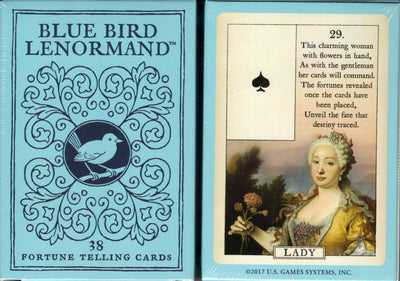 PlayingCardDecks.com-Blue Bird Lenormand Fortune Telling Cards USGS