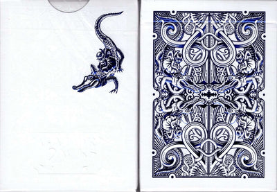 PlayingCardDecks.com-Blue Metallic Gatorbacks Playing Cards USPCC