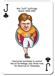 Tennessee Football Heroes Playing Cards