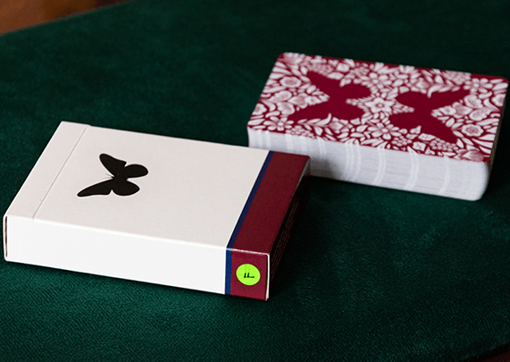 PlayingCardDecks.com-Butterfly v2 Red Oneway Playing Cards Cartamundi