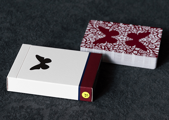 PlayingCardDecks.com-Butterfly v2 Red Stripper Marked Playing Cards Cartamundi