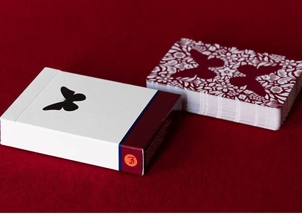 PlayingCardDecks.com-Butterfly v2 Red Svengali Playing Cards Cartamundi