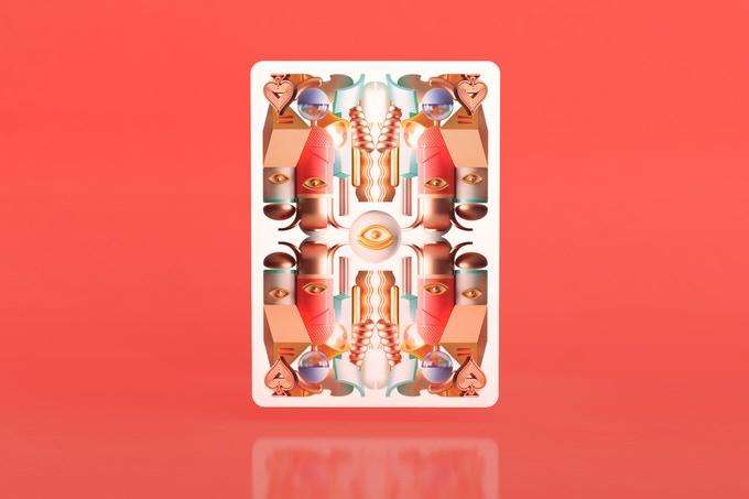 PlayingCardDecks.com-Surrealism Rose Gold Gilded Bicycle Playing Cards