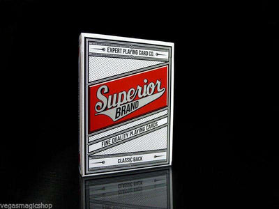 PlayingCardDecks.com-Superior Brand Red Classic Back Readers Playing Cards Deck EPCC