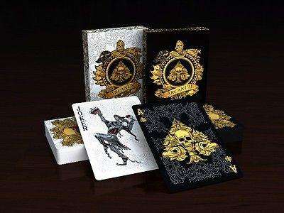 PlayingCardDecks.com-Arcanum 2 Deck Set White Black Playing Cards