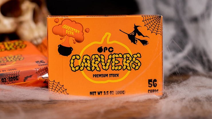 PlayingCardDecks.com-Carvers v2 Pumpkin Playing Cards USPCC