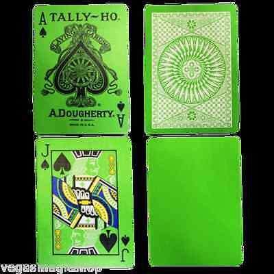 PlayingCardDecks.com-Reverse Circle Green Back Tally-Ho Playing Cards Deck
