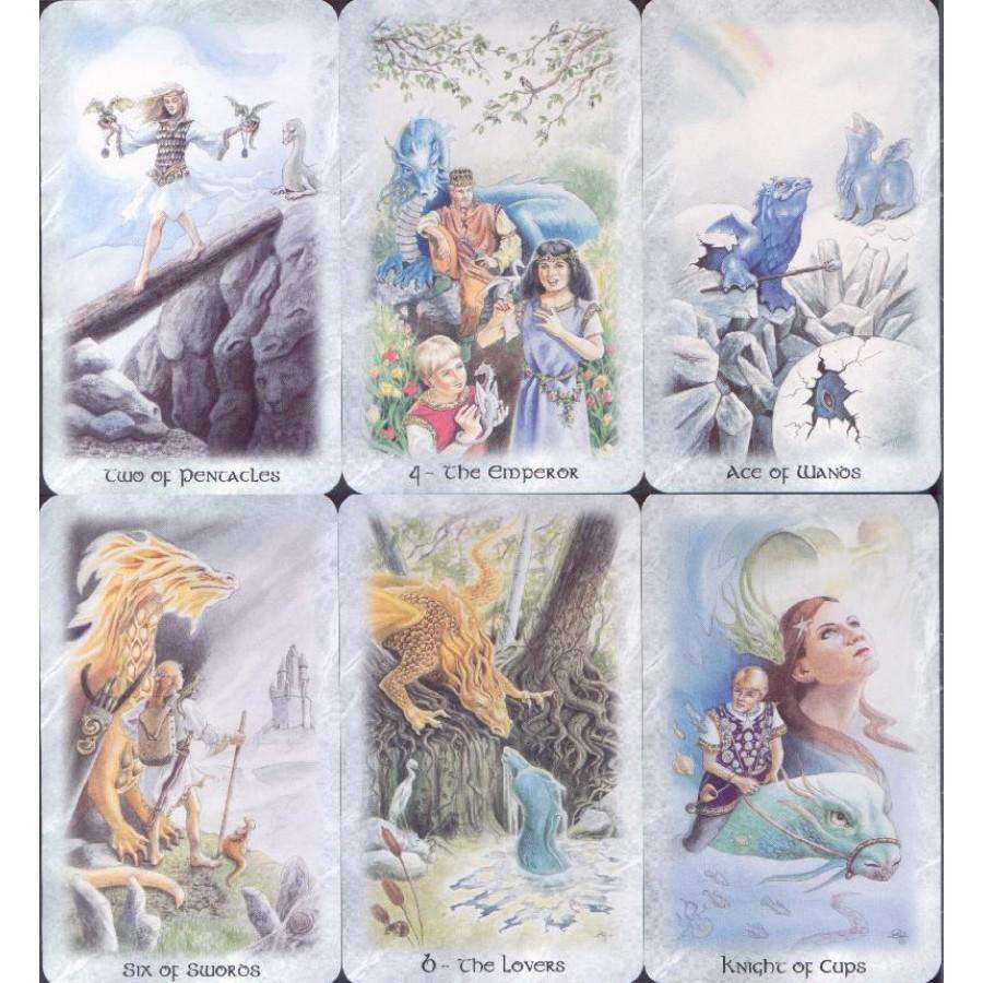 PlayingCardDecks.com-The Celtic Dragon Tarot Kit - 78 Card Deck & 216 Page Book