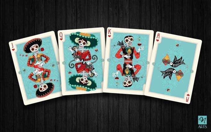 PlayingCardDecks.com-Carnaval De Muertos Playing Cards NPCC - Alheli & Marigold