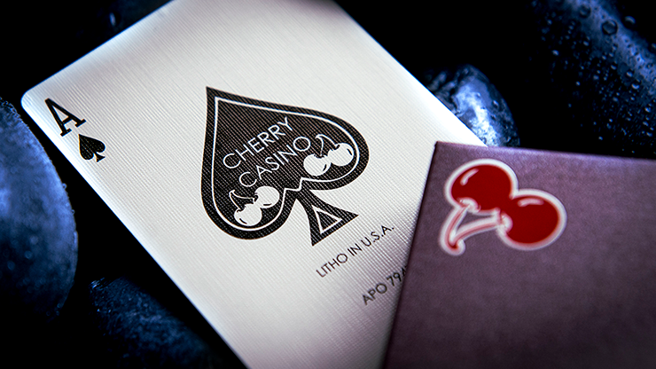 PlayingCardDecks.com-Cherry Casino House Deck Desert Inn Purple Playing Cards USPCC