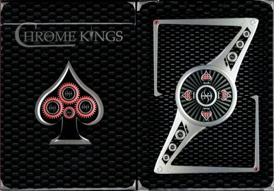 PlayingCardDecks.com-Chrome Kings Carbon Playing Cards USPCC