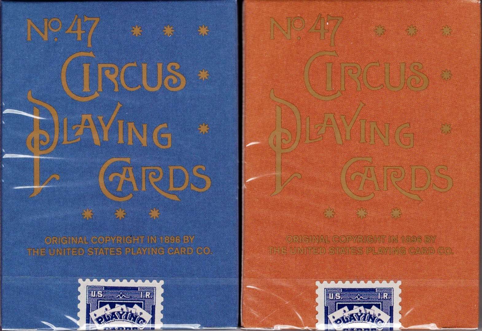 PlayingCardDecks.com-Circus Reproduction Gilded Playing Cards USPCC: 2 Deck Set