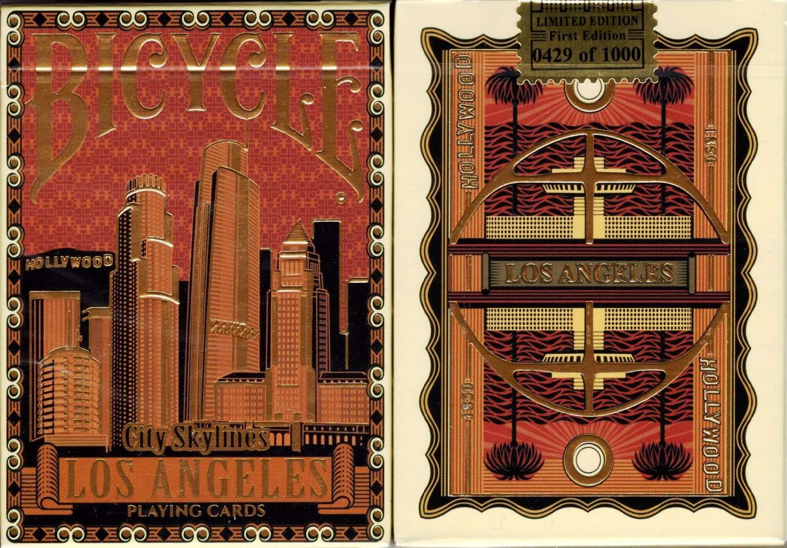 City Skylines Los Angeles Bicycle Playing Cards