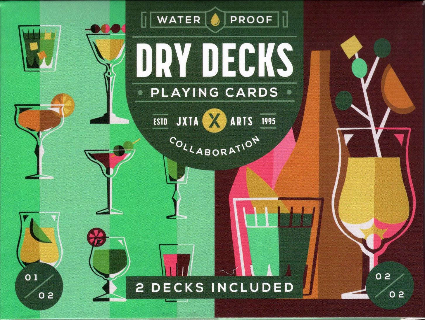 PlayingCardDecks.com-Cocktail Concoctions Plastic Playing Cards 2 Deck Set