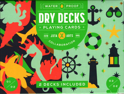 PlayingCardDecks.com-Cool Coastal Plastic Playing Cards 2 Deck Set