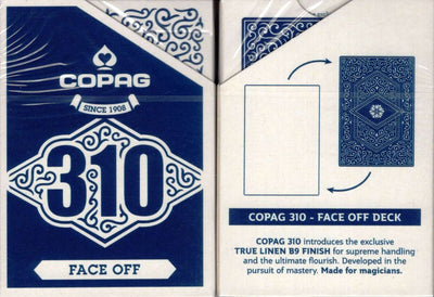 PlayingCardDecks.com-Copag 310 Face Off Blue Playing Cards Cartamundi