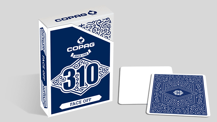 PlayingCardDecks.com-Copag 310 Face Off Blue Playing Cards Cartamundi