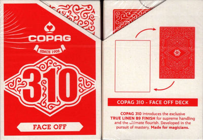 PlayingCardDecks.com-Copag 310 Face Off Red Playing Cards Cartamundi