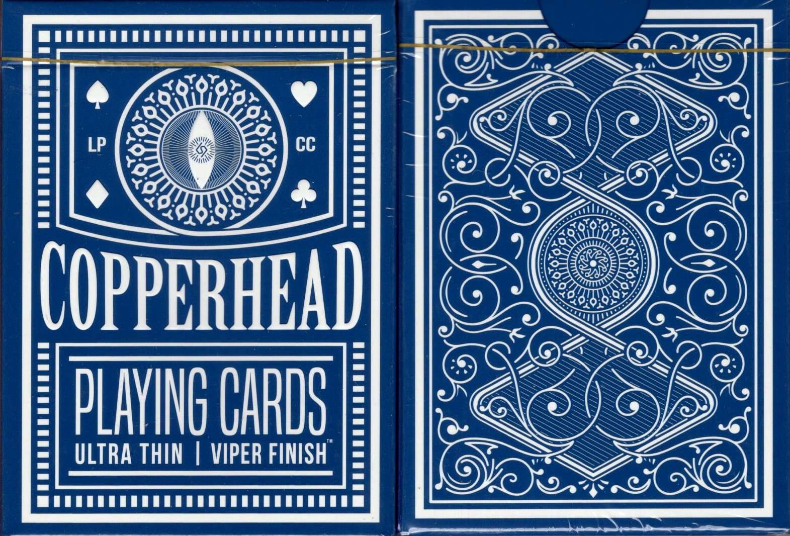 PlayingCardDecks.com-Copperhead v1 Blue Playing Cards LPCC