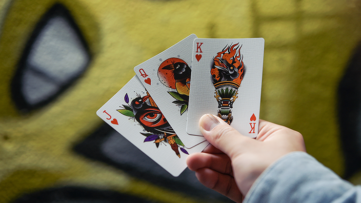 PlayingCardDecks.com-Crow Playing Cards (With Temporary Tattoos)
