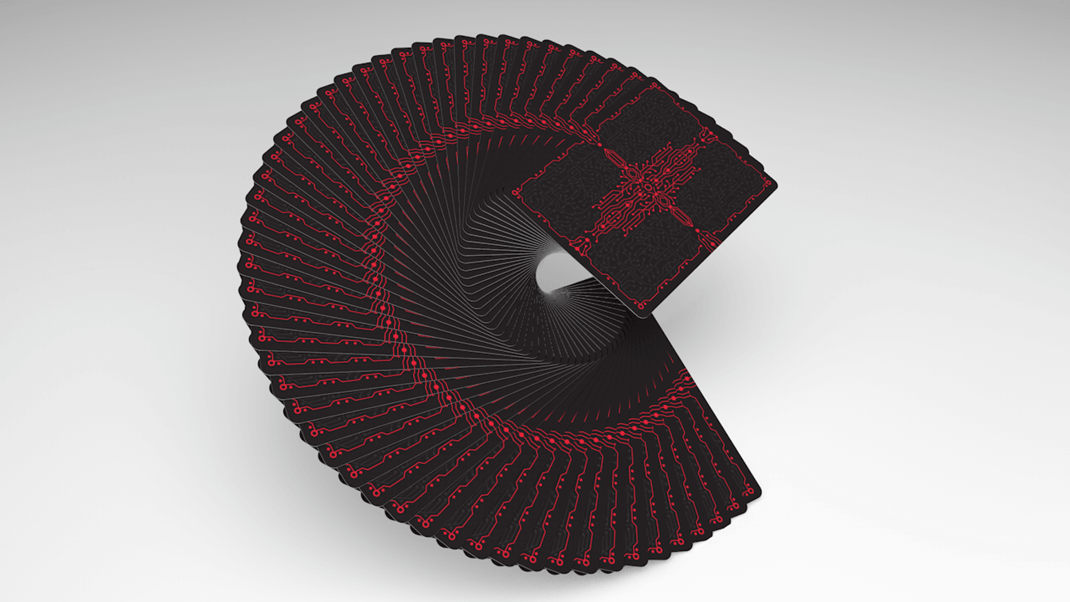 PlayingCardDecks.com-Digital Magma Red Playing Cards MPC