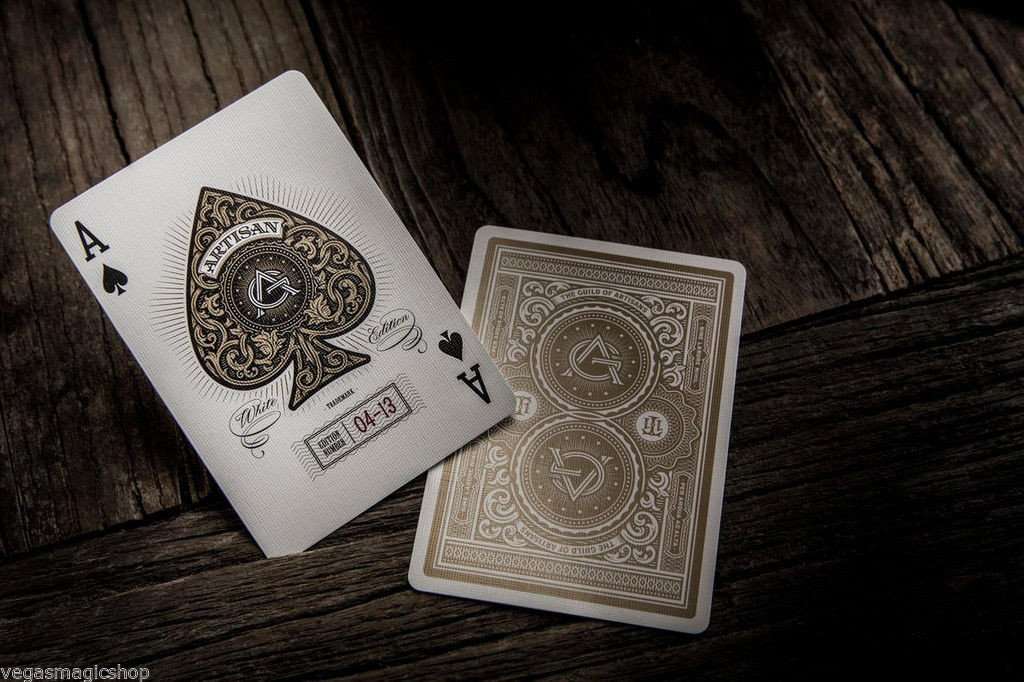 PlayingCardDecks.com-Artisan White Playing Cards USPCC