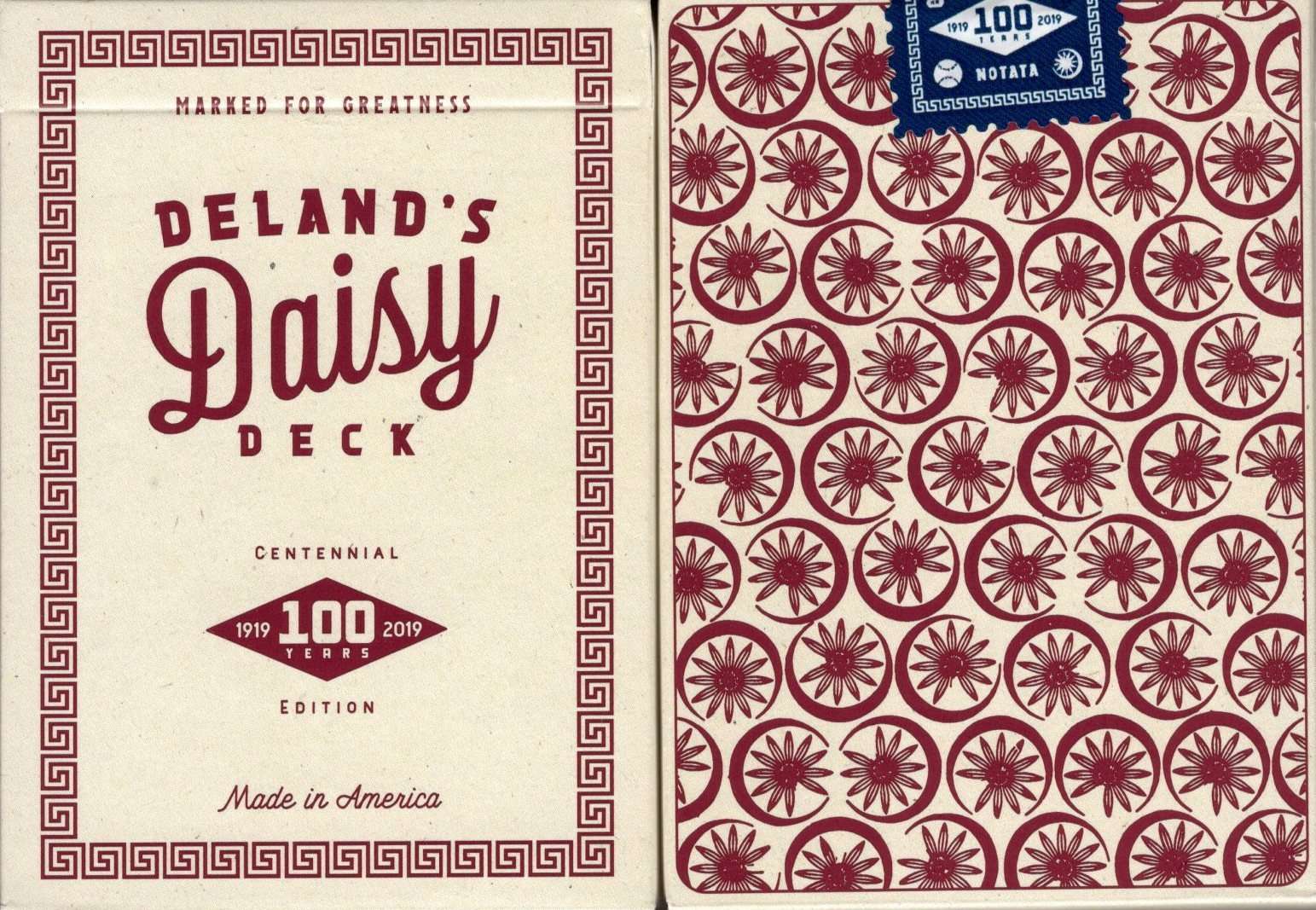 PlayingCardDecks.com-DeLand's Centennial Marked Playing Cards USPCC: Daisy Red