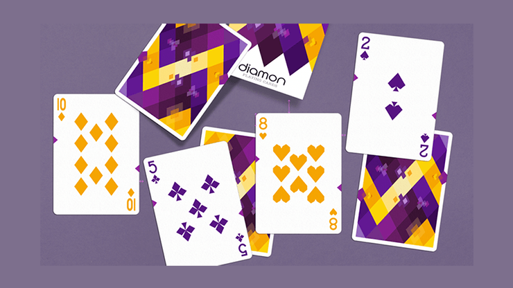 PlayingCardDecks.com-Diamon No 14 Purple Star Playing Cards USPCC