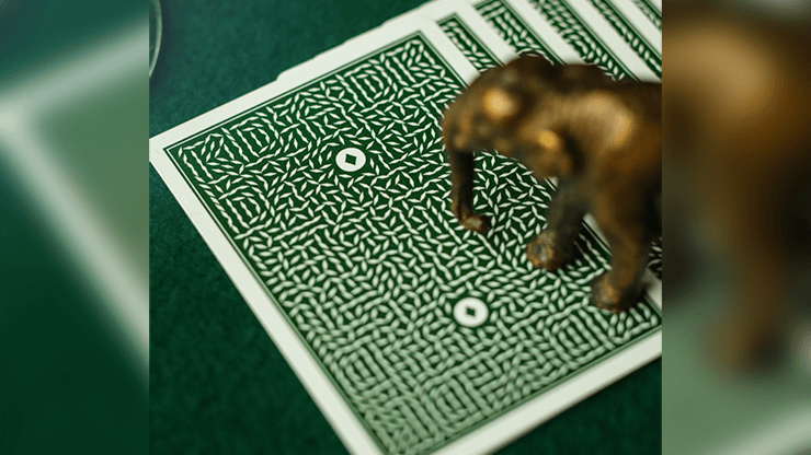 PlayingCardDecks.com-DMC Elites v4 Forest Green Marked Playing Cards