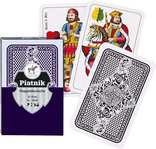 PlayingCardDecks.com-Doppeldeutsche (Double German) Blue Playing Cards Piatnik