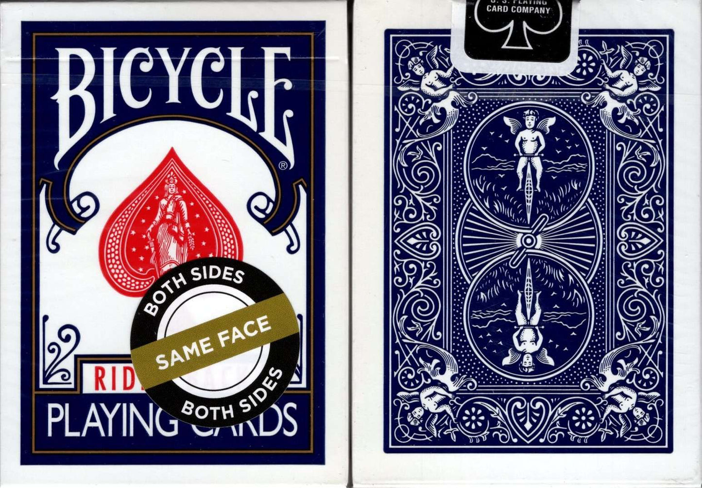 PlayingCardDecks.com-Double Mirror Face Bicycle Playing Cards: Blue