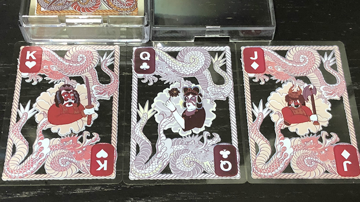 PlayingCardDecks.com-Dragon Classic Silver Plastic Transparent Playing Cards