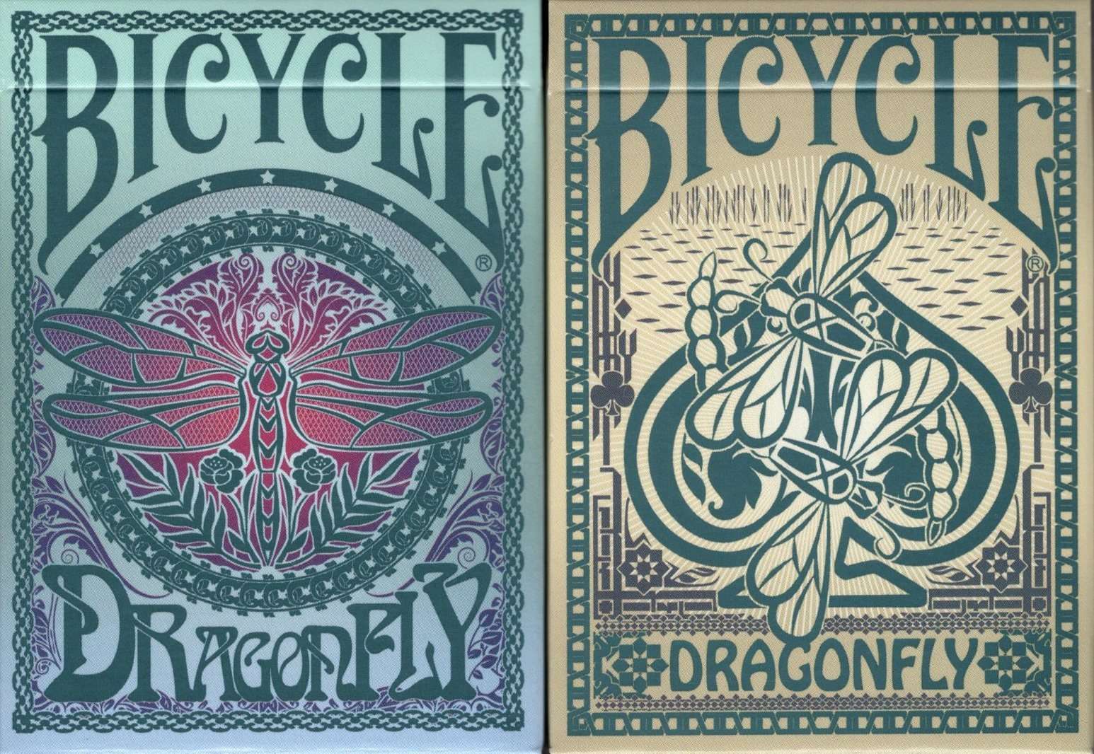 PlayingCardDecks.com-Dragonfly Bicycle Playing Cards: 2 Deck Set