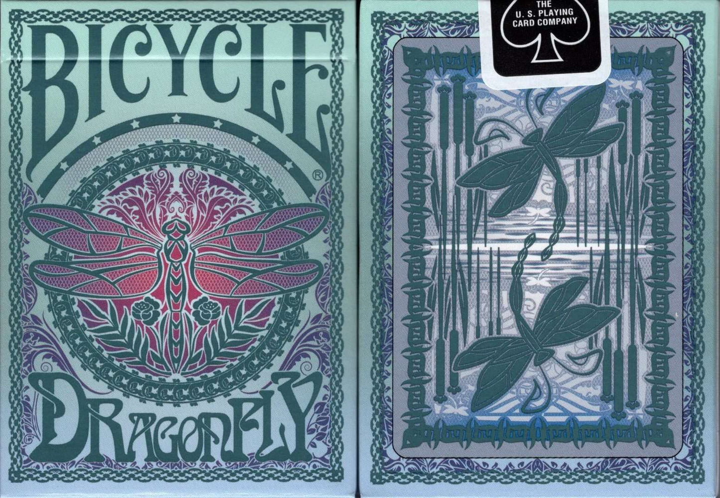 PlayingCardDecks.com-Dragonfly Bicycle Playing Cards: Teal Deck