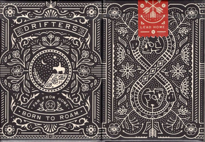 PlayingCardDecks.com-Drifters Black Playing Cards USPCC