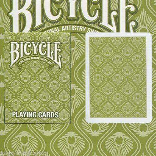 PlayingCardDecks.com-Green Peacock Bicycle Playing Cards Deck