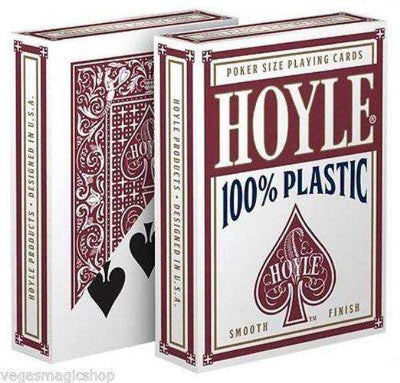 PlayingCardDecks.com-Hoyle 100% Plastic Blue & Red Deck Set Playing Cards