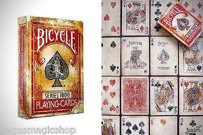 1800 Vintage Red Bicycle Playing Cards Deck PlayingCardDecks